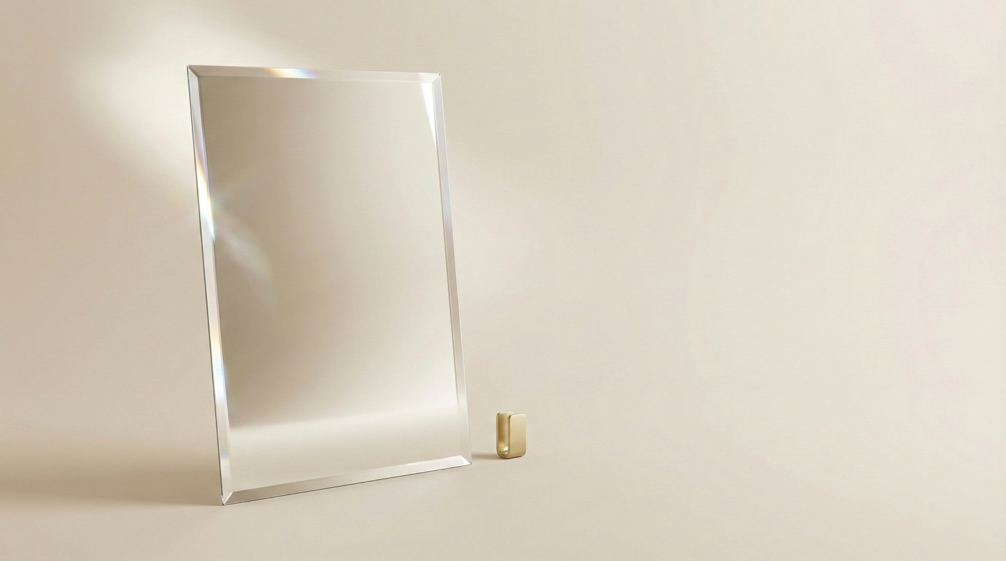 Custom beveled wall mirror